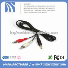 Enchufe de aux 3.5mm al cable video 2rca